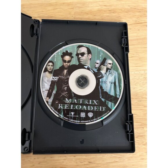 The Matrix Reloaded 2003 DVD Sci Fi Keanu Reeves Laurence Fishburne Pre-Owned - Picture 3 of 5